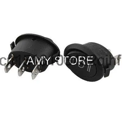 AC 6A/250V 10A/125V 3 Pin SPDT On/Off/On Snap in Mini Oval Rocker Switch