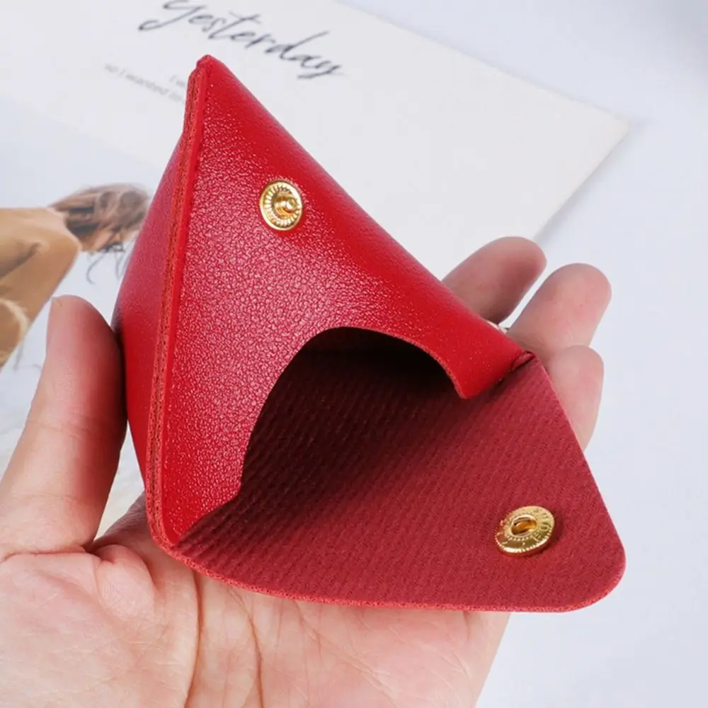 Monedero triangular portátil de cuero PU, Mini bolsa con forma de dragón, Festival Zongzi, billetera pequeña creativa