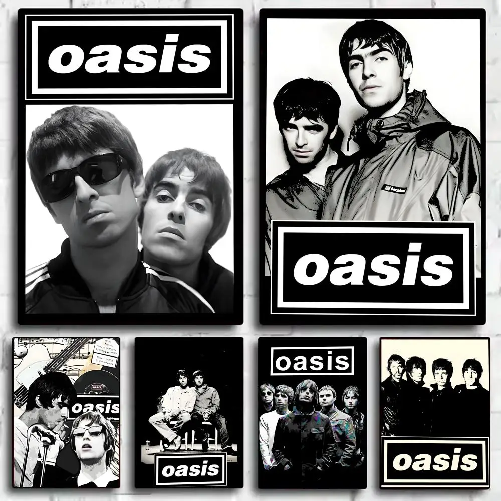Band O-Oasis Classics Poster Perfect Sticker Self Adhesive Art Designed for Home Dining Office Spaces
