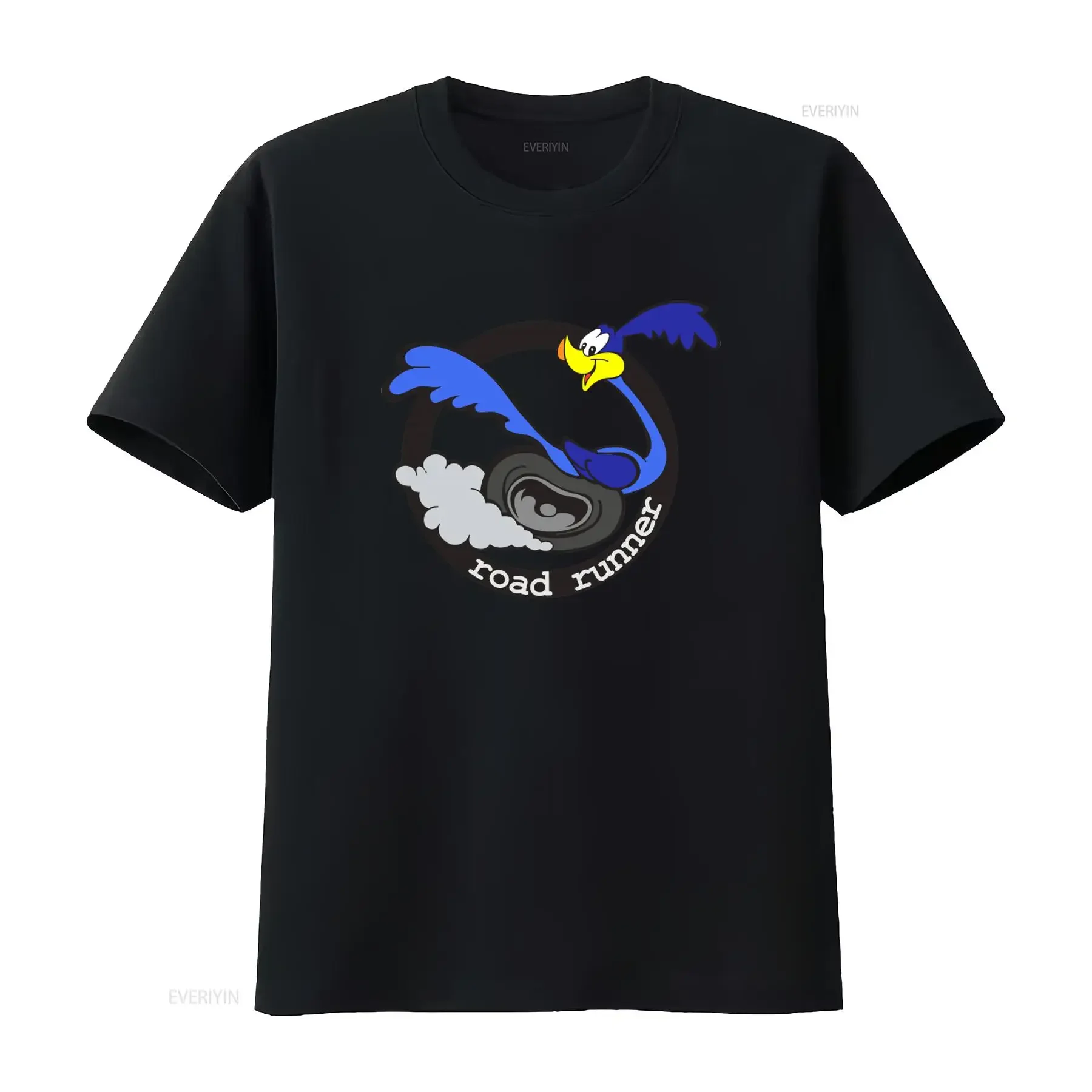 Футболка с принтом персонажа мультфильма Road Runner для мужчин, забавный и стильный дизайн, винтажный стиль, модная мужская одежда, универсальная, мягкая.