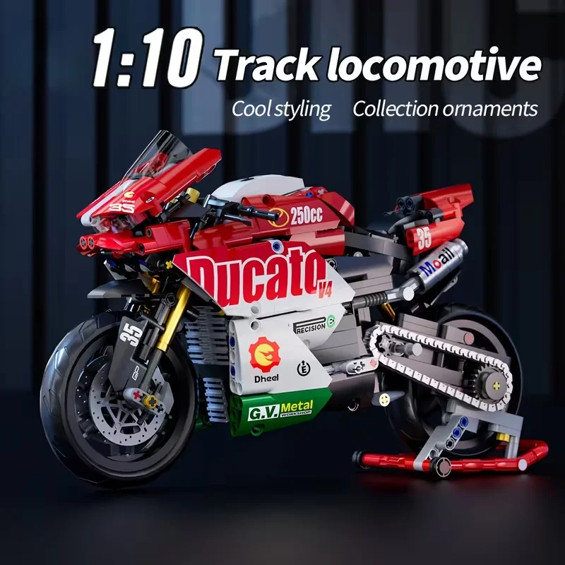 

Конструктор-мотоцикл, красный, развивающая игрушка, простая сборка, идеальный подарок на праздники и дни рождения для мальчиков и взрослых