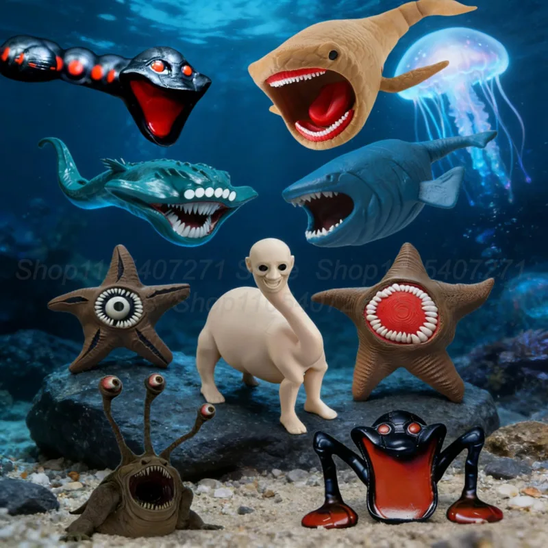 

3D Printing Bloop Sea Monster Figure Toy Kids Maja Eater Action Figure Model Toy Joint Movable Series Collectible Figurines Gift