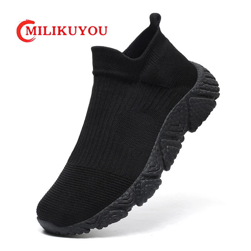 Women Shoes Knitting Sock Sneakers Women Spring Summer Slip On Flat Shoes Women Plus Size Loafers Flats Walking Zapatos De Mujer