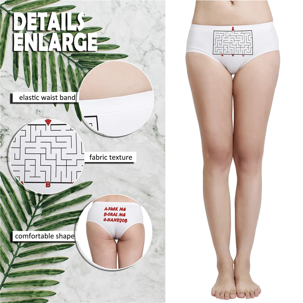 

Labyrinth ball puzzle alphabet animal print seamless breathable ladies underwear low-waisted European and n sexy briefs KT013