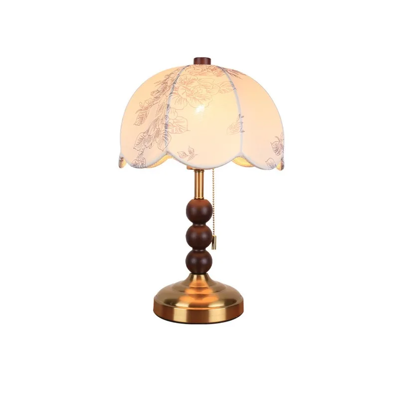 

Walnut decorative desk lamp, light luxury high-end bedroom decorative desk lamp
