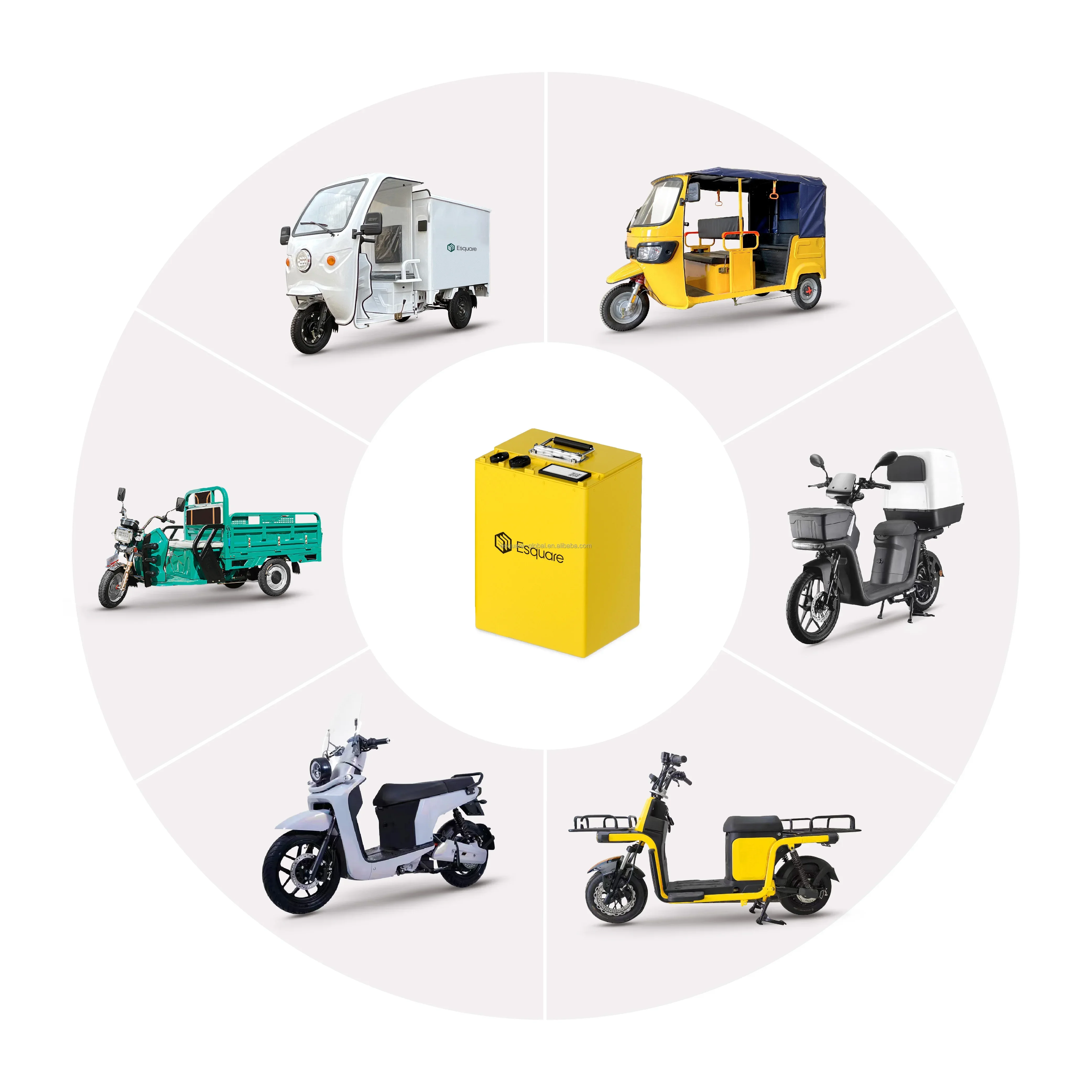 بطارية قابلة للتبديل، بطاريات دراجة نارية كهربائية للدراجات النارية الكهربائية، بطارية سكوتر كهربائي 60V50Ah #2