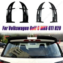 For Volkswagen Golf 6 MK6 GTI R20 Gloss Black AK Style ABS Car Rear Trunk Roof Lip Spoiler Wing Exterior Body Kits Tuning