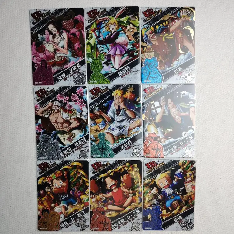 Carte SSR une pièce, Monkey D Collection de jouets Luffy Nami Boa Hancock Perona Shirahoshi Kalanza pour garçons, cadeaux d'anniversaire et de Noël