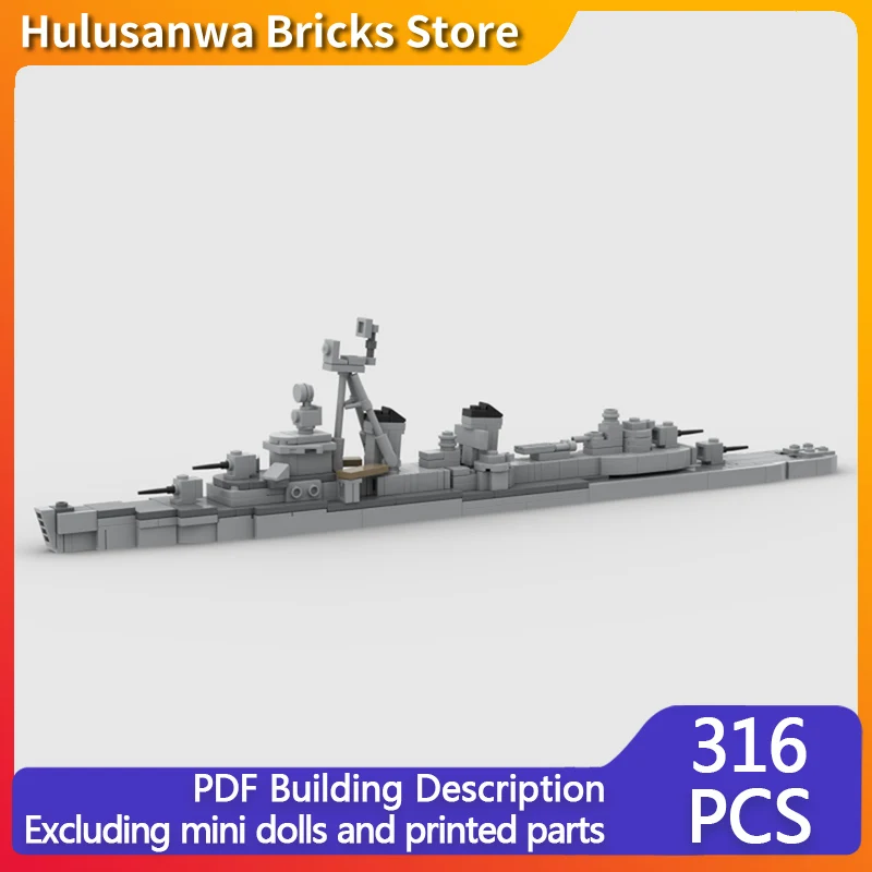 

USS Heermann WW2 Военные сосуды Модель MOC Строительные кирпичи Военное оборудование Модульные технологии Подарки Праздничная сборка Детская игрушка