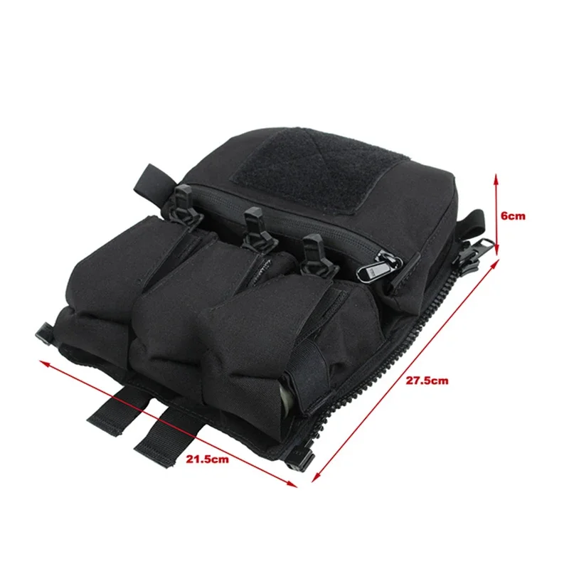 Tactical Hunting Vest Accessories New Styling Vest Dedicated Back Panel Zipper Bag BK/RG