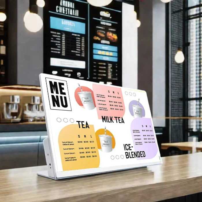 Popular Design  with CE Certificate LCD Indoor Electronic Desktop Retail Digital Menu Display