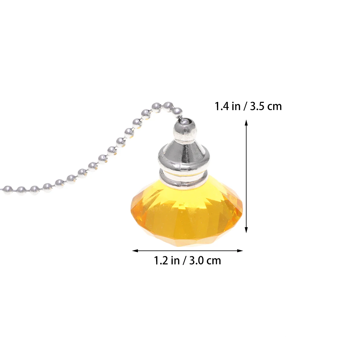 

2 Pcs Diamond Fan Pendant Crystal Ceiling Pull Chain Christmas Xmas Hanging Ornament