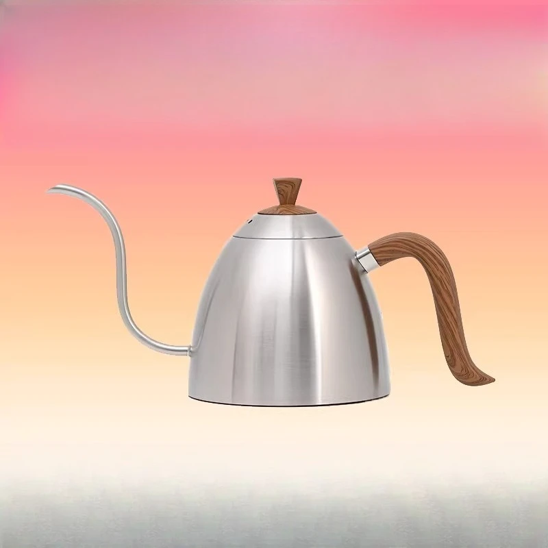 Hand brewed coffee pot Stainless steel drip filter coffee pot Hanging ears Coffee tea Slender mouth Induction cooker pot