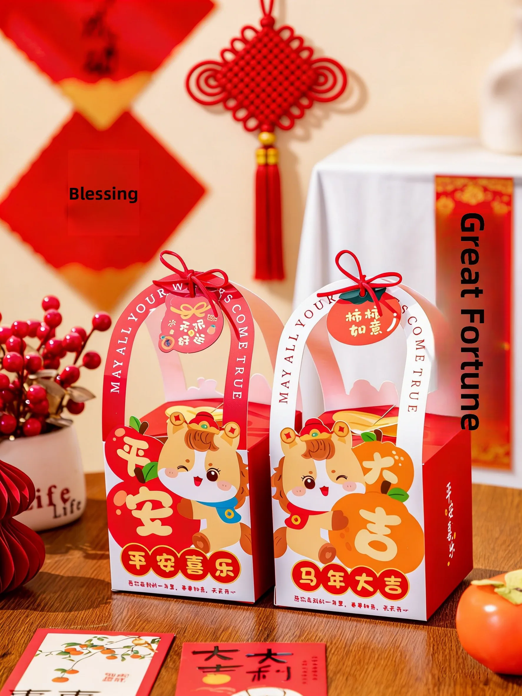 Caja de Regalo de Año Nuevo 2026, Caja de Regalo con Diseño de Dibujos Animados, Caja de Regalo con Forma de Copo de Nieve para Galletas y Dulces