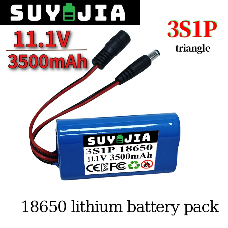 

11.1V3500mAh 18650 3S1P 12V Lithium-ion Battery Pack with BMS Used As Backup Power Source for Closed-circuit Television Cameras