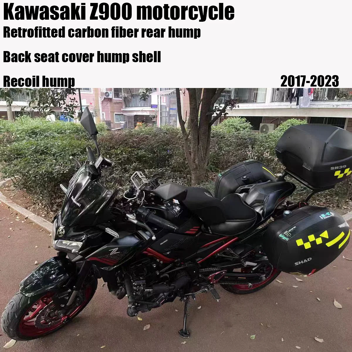 

Applicable to Kawasaki Z900 motorcycle 17-23 modified carbon fiber rear hump backseat cover hump shell backseat hump