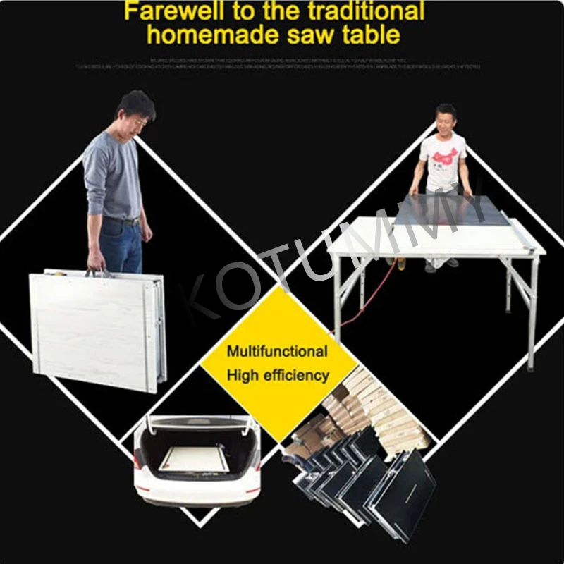 Portable DIY Electric Folding Lifting Work Saw Multifunctional Woodworking WorkTable Mini Table Saw Electric Woodworking Saw Tab