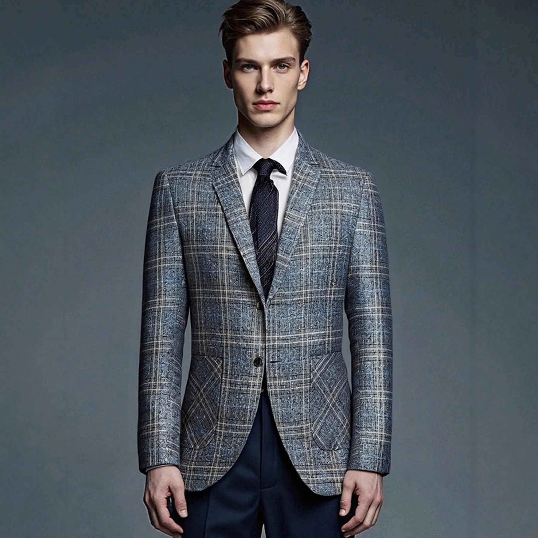 

Мужской весенне-осенний повседневный светлый пиджак, универсальный повседневный пиджак