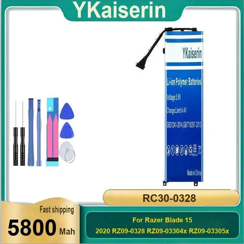 

5800Mah Laptop Battery RC30-0328 Robust For Razer Blade 15 2020 RZ09-0328 RZ09-03304X RZ09-03305X RZ09-0330X RZ09-0330