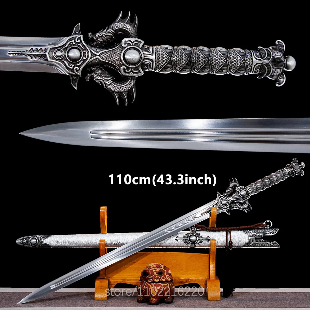 Very Nice Battle Sword Handforged Sword Performance High Manganese Steel Blade Alloy Handle Fittings Full Tang Nice Sheath