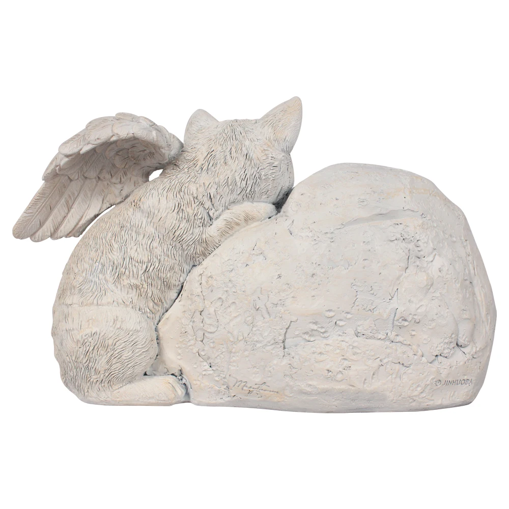 Personalized Cat Angel Memorial Garden Statue- Engraved Pet Cat Memorial Stone - Cat Grave Marker -Any Word