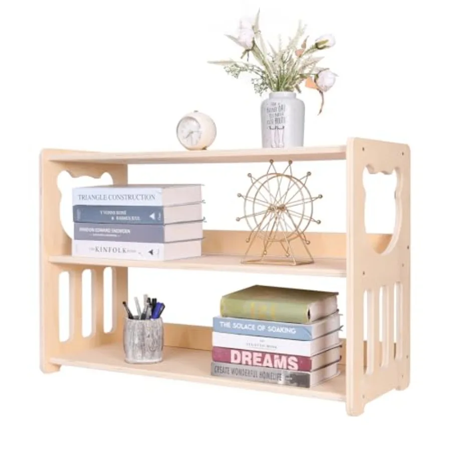 

Книжная полка Монтессори, органайзер для хранения игрушек, книжная полка для комнаты, прочная и безопасная деревянная кабина для хранения классной мебели