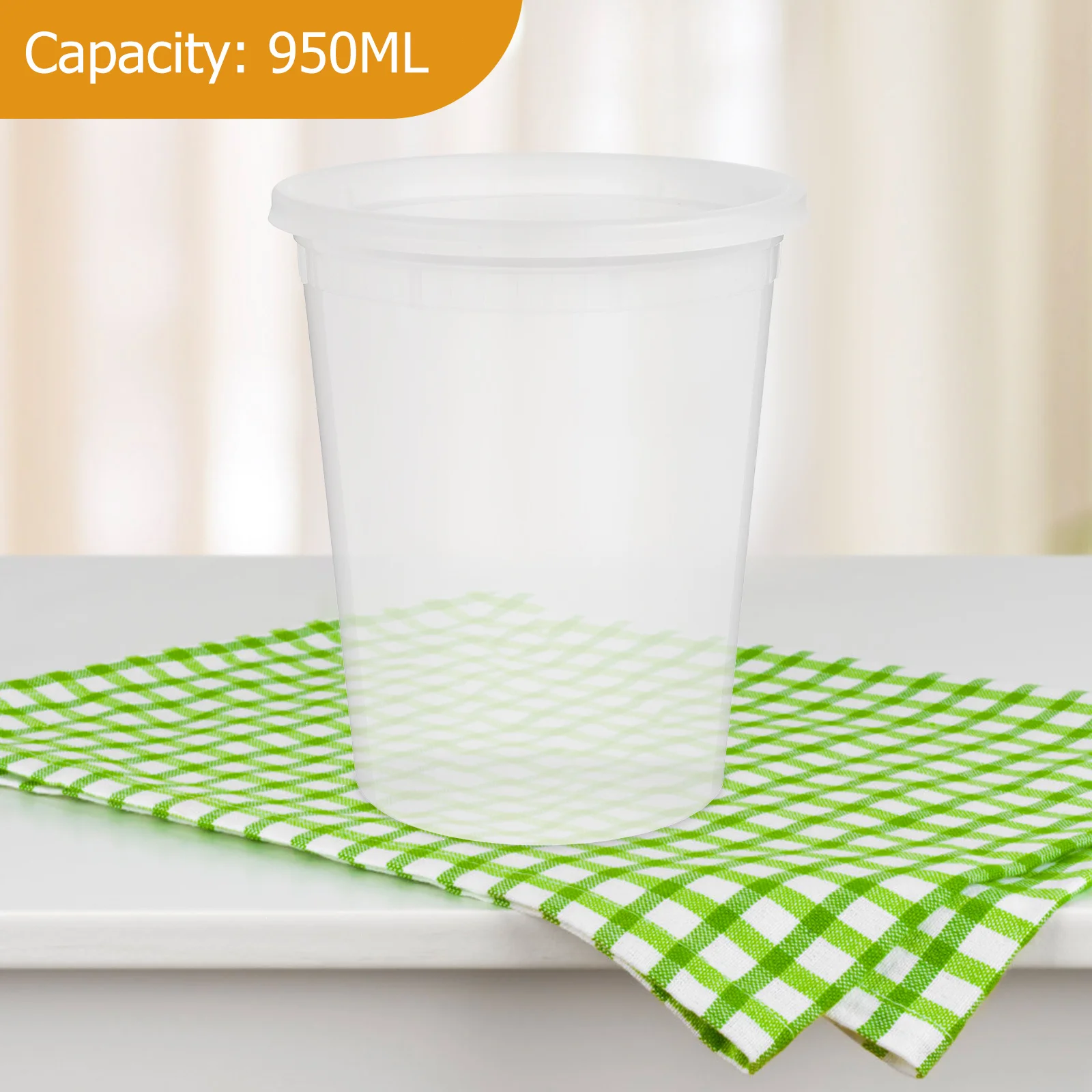 

20 комплектов прочных чашек для супа с крышками, прозрачные чашки для каши, портативные контейнеры для супа на вынос, десертные горячие и холодные напитки