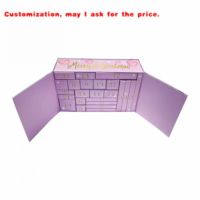 

на заказ. Персонализированное печатное пустое ожерелье Beauty Advent Calendar Box