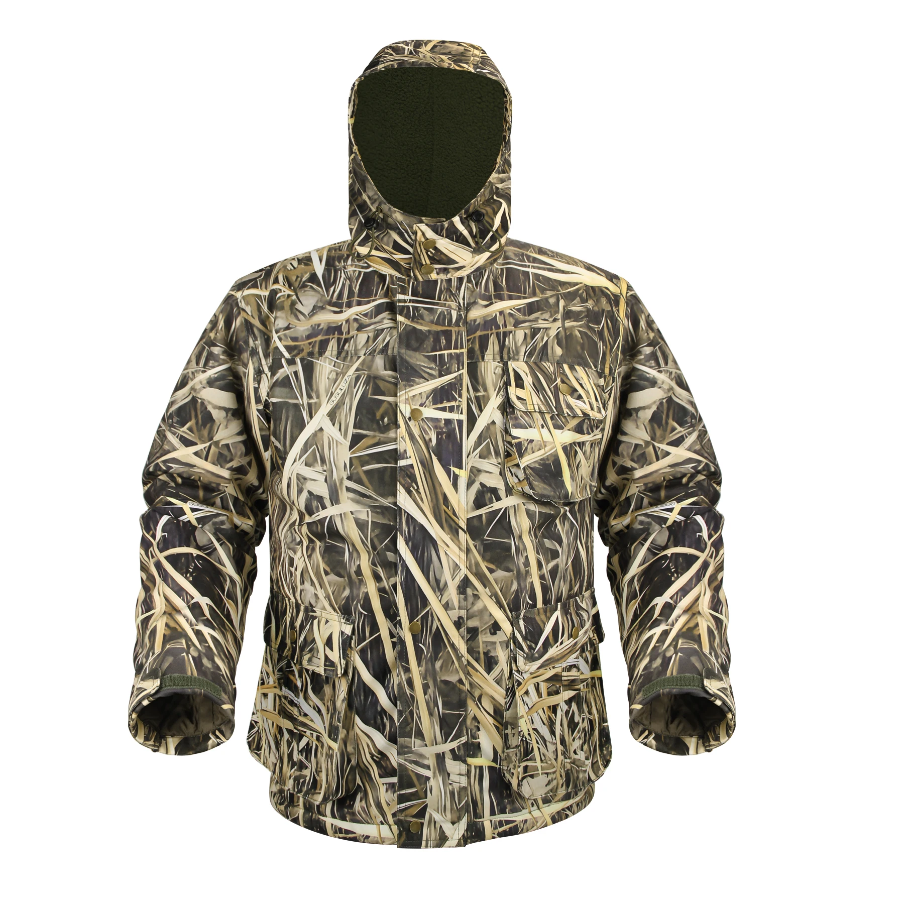 

Hunting Jacket Waterweed Flowers Camo Tactical Clothes Windproof Insulation Hunting Clothes Outdoor Hunting Coats Hooded Jackets