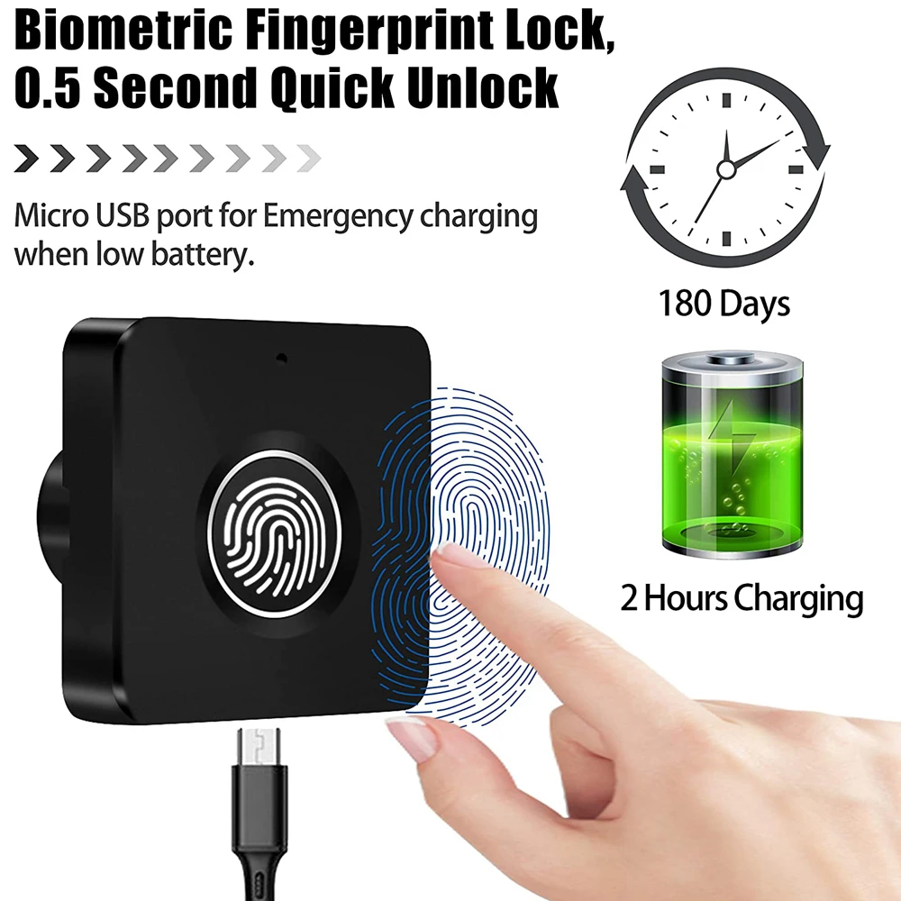 Drawer Fingerprint Biometric Electronic Door Lock No Punching Unlocking Keyless Lock Low Power Consumption With Tricolor Lamp