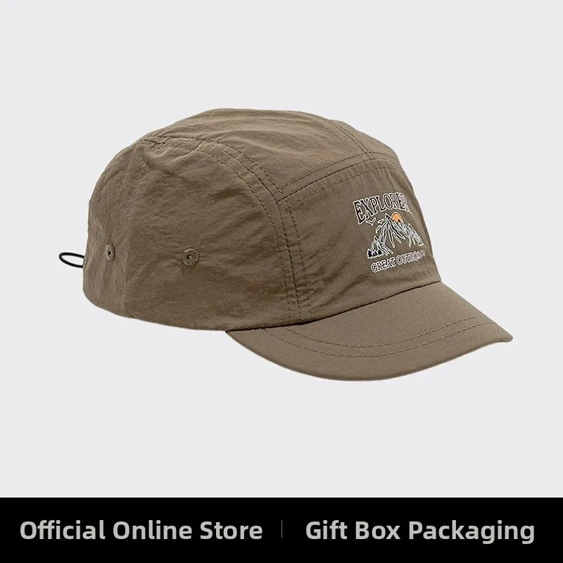 速乾性ショートブリム野球帽-レディース-軽量-アウトドア-ランニングキャップ-カジュアルスタイル-調節可能なラウンドトップハット-若者向け