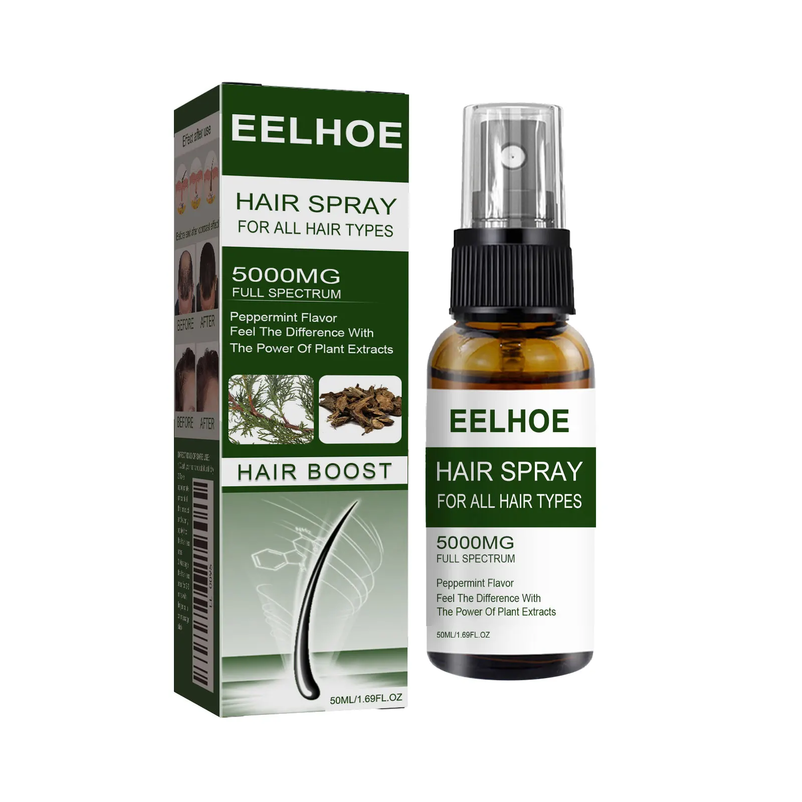 EELHOE Hair Growth Spray for Anti Hair Loss Fast Treatment Scalp Prevent Hair Thinning Dry Frizzy Conditioning Strong Hair Root