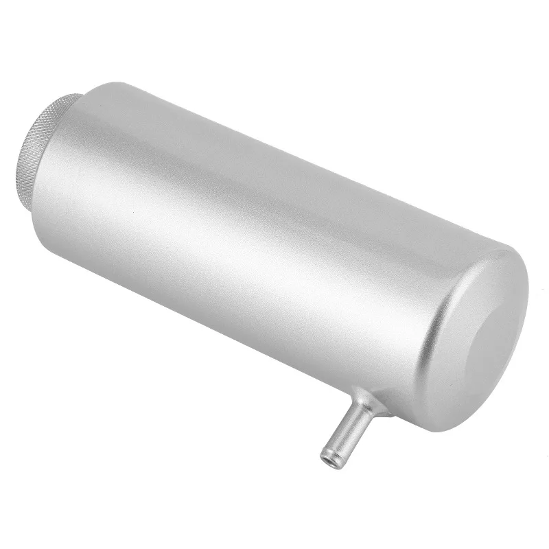 خزان مبرد المبرد والزيت مقاس 3 × 7.5 بوصة - حاوية من سبائك الألومنيوم سعة 800 مل/27 أونصة، مقاس عالمي متعدد الاستخدامات، فضي