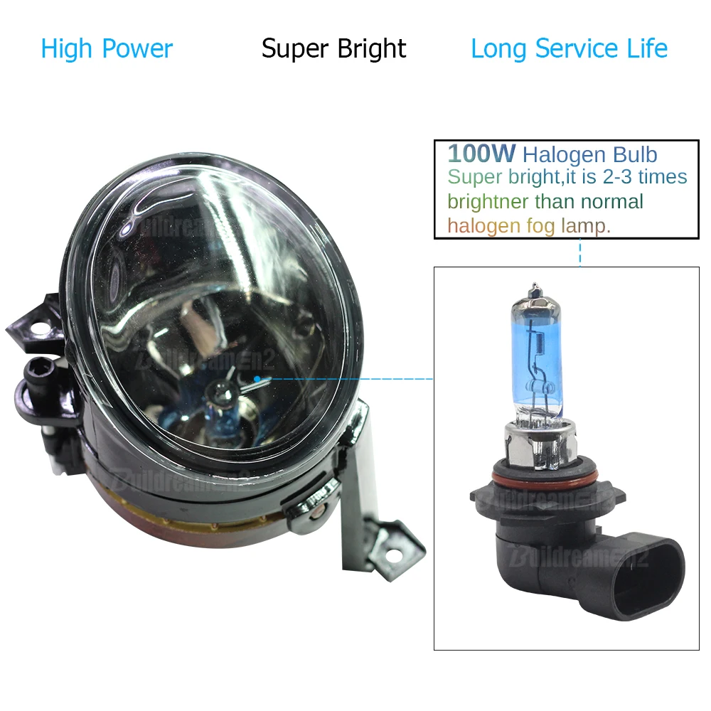 Car Fog Light Accessories Lampshade + Halogen Bulb For VW Volkswagen Touran (1T1, 1T2) 2003 2004 2005 2006 2007 2008 2009 2010 view 3