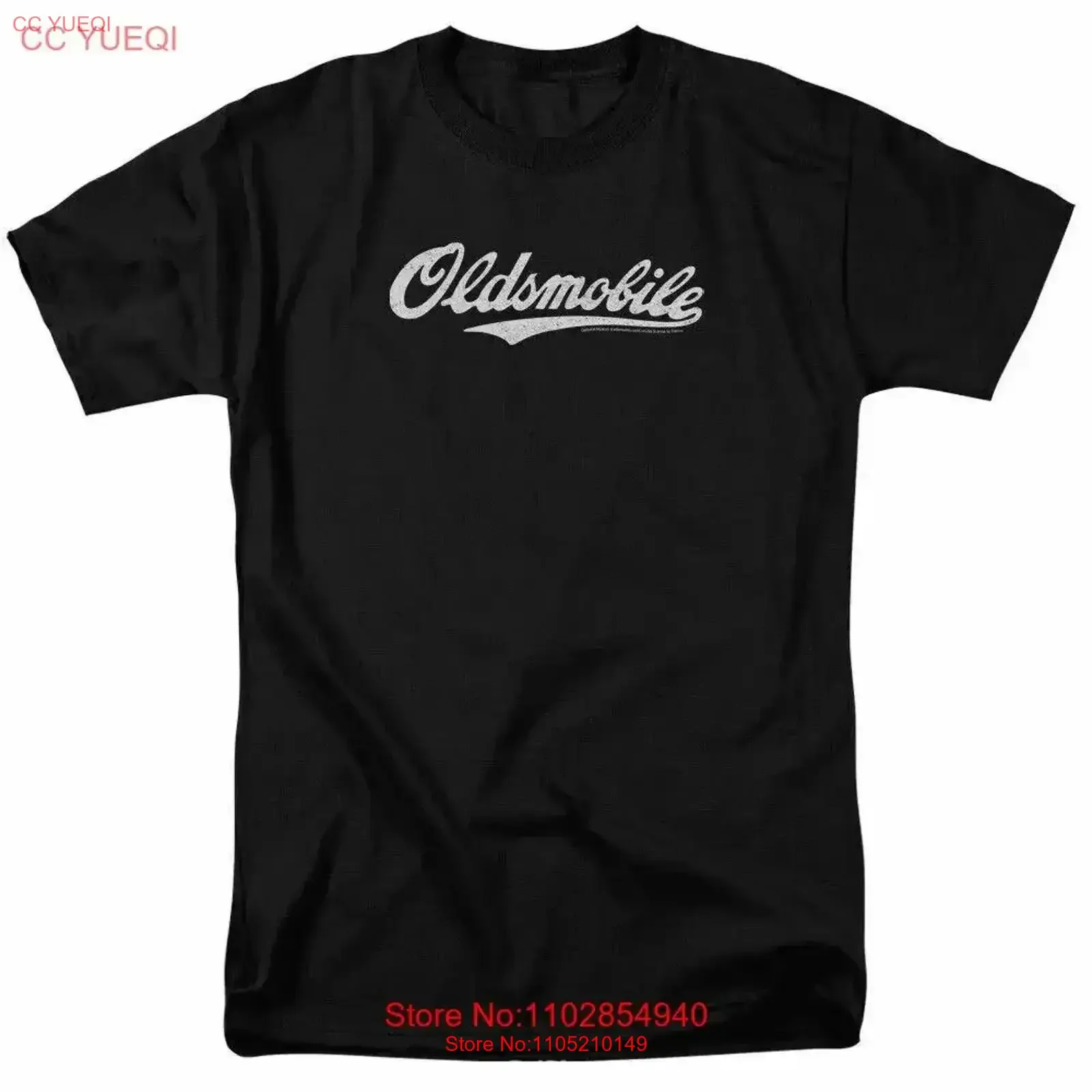Oldsmobile Cursive Logo T Shirt Mens Licensed Auto Car Black vintage Washed Casual fashion Unisex Soft homme graphic Stylish
