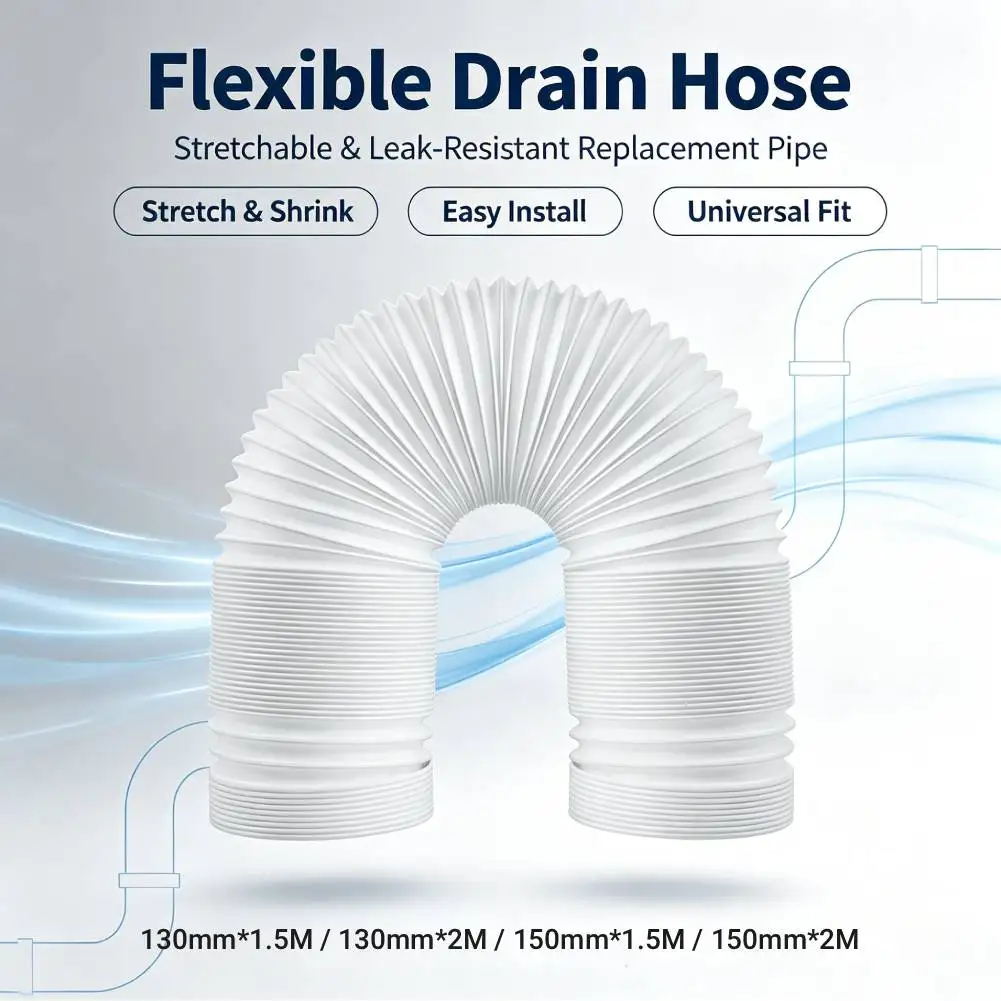  1.5M/2M Air Conditioner Exhaust Hose, Portable Universal Flexible Duct Extension Pipe, Vent Hose, Mobile Air Conditioning Part