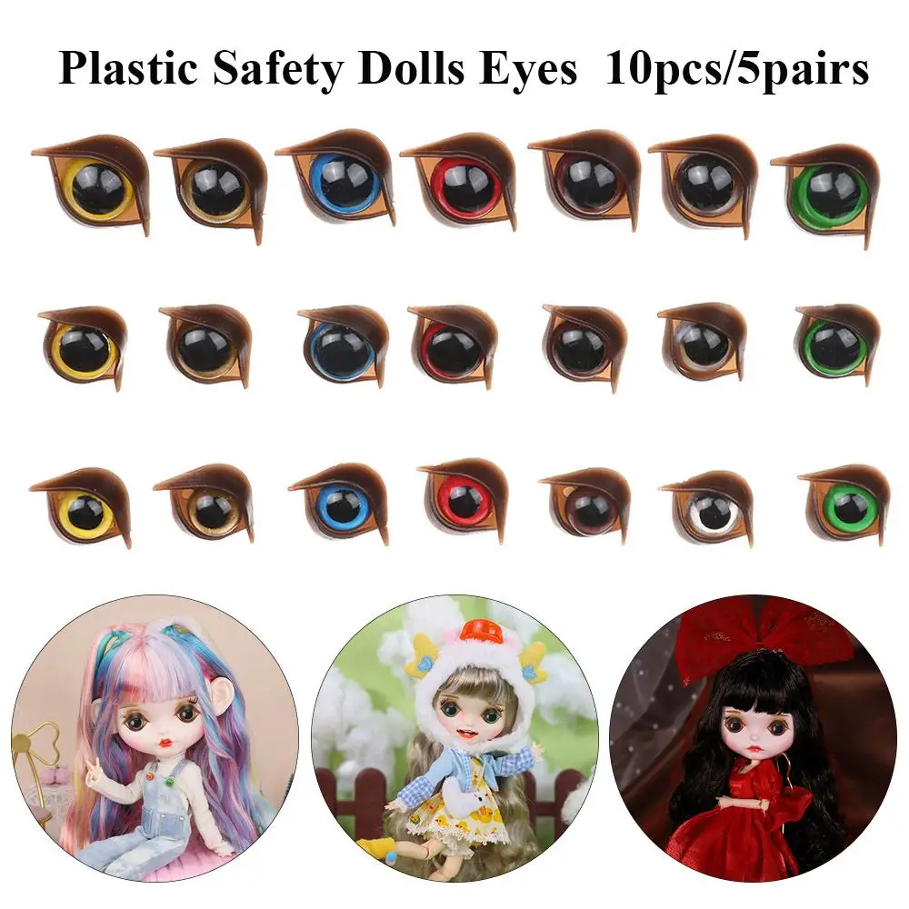 10pcs/5pairs Safety with Washer Plastic Bear Animal Accessories Eyes Crafts Dolls DIY Tools Puppet Crystal Eye