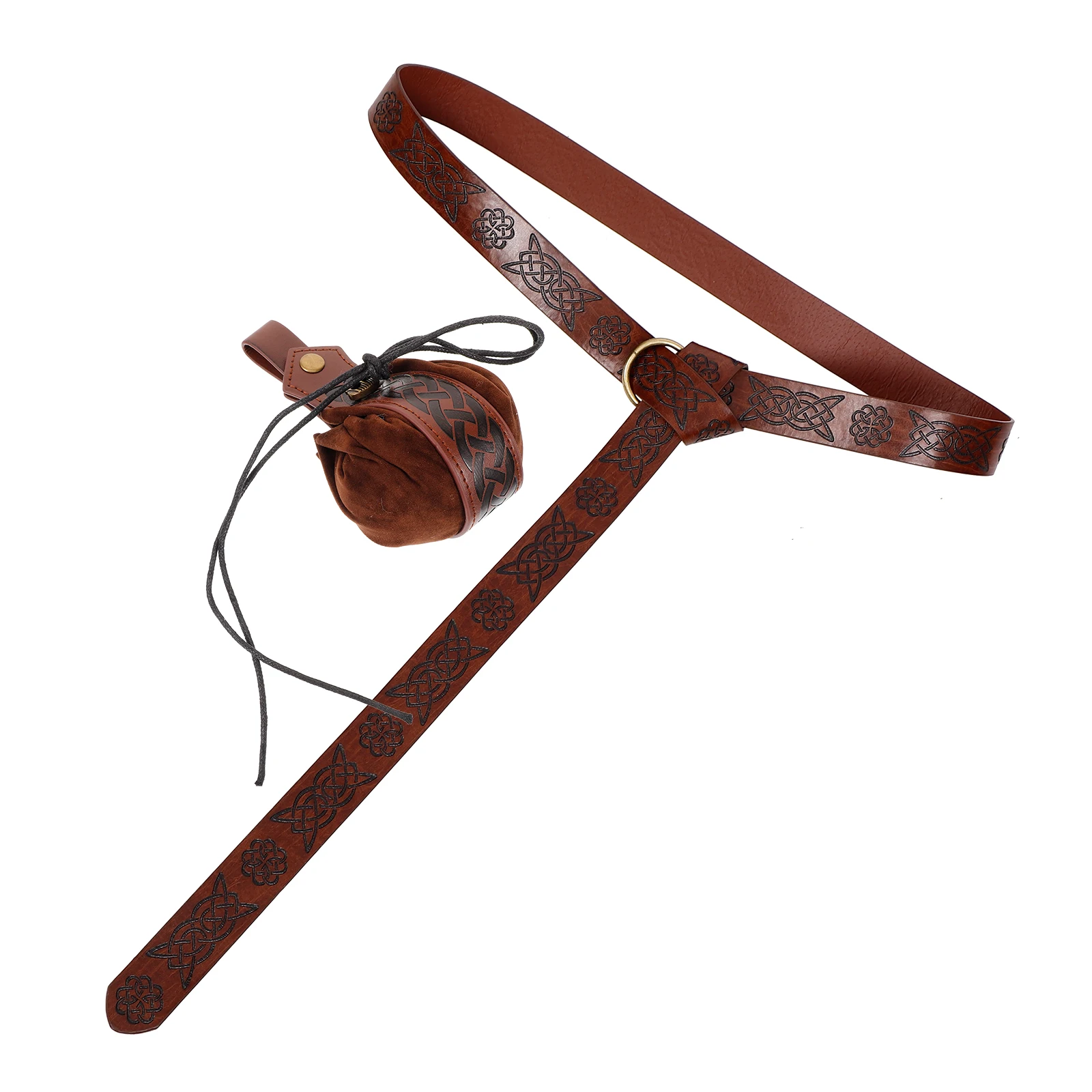 

1 pcs Viking Belt Pouch Set 165cm PU Viking Cosplay Costume Waist Bag Retro Cosplay Costume AccessoriesCT017BR