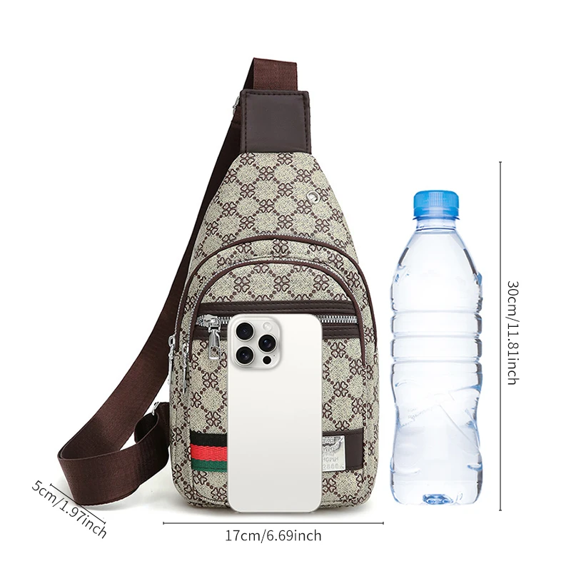 Men's Multifunctional Messenger Bag, Shoulder Bag, Crossbody Casual Handbag with Headphone Hole