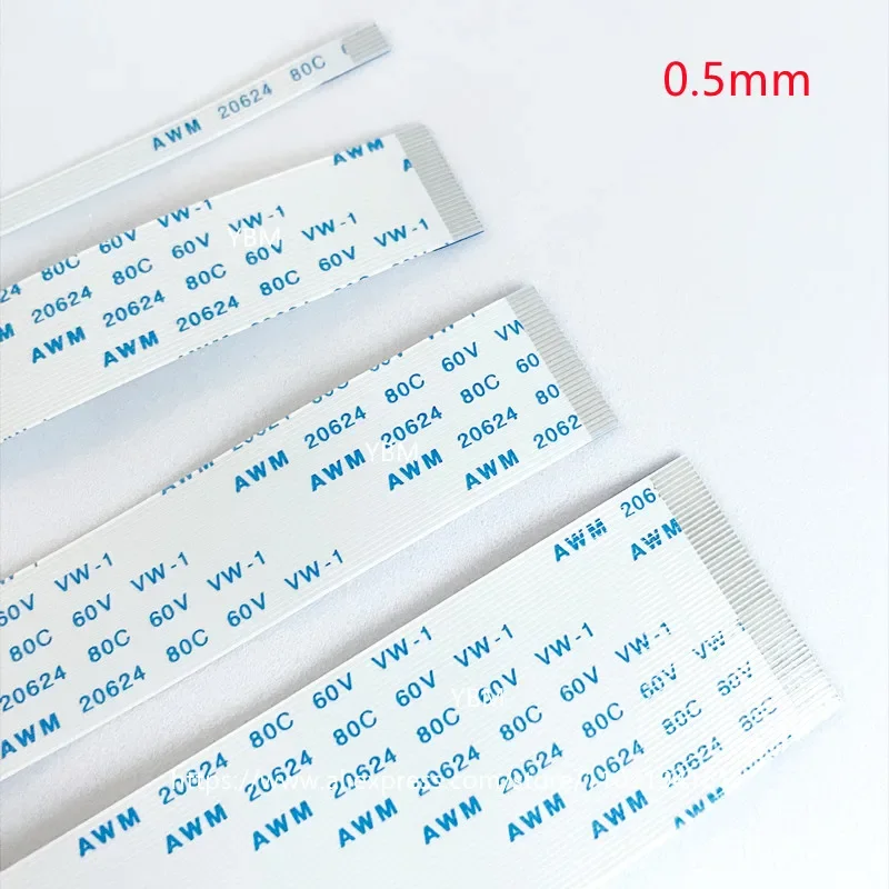 10PCS Flat Flexible Cable FFC FPC AWM 20624 80C 60V VW-1 FFC-0.5MM 1.0MM 4/5/6/8/10/12/14/16/18/20/24/26/30/32 Pin