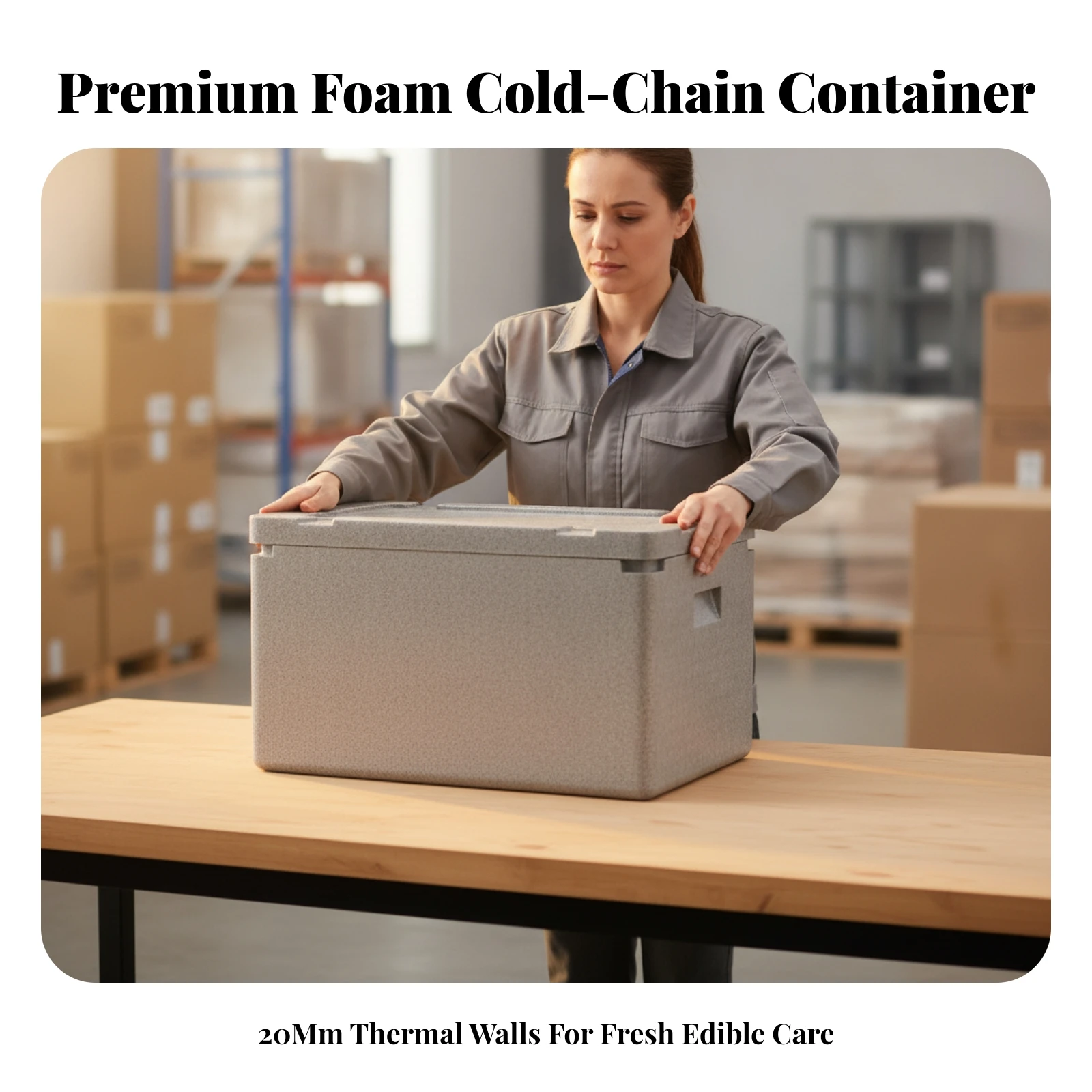 Insulated Shipping Box Thermal Insulated Shipping Container Expanded Polypropylene Foam Box Thick-Walled Heavy-Duty