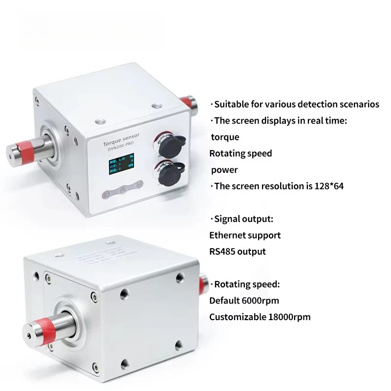 Non-contact Rotating Dynamic Torque Sensor large Range Square Motor Rotary  Torque sensor Transducer Tester Price Sale