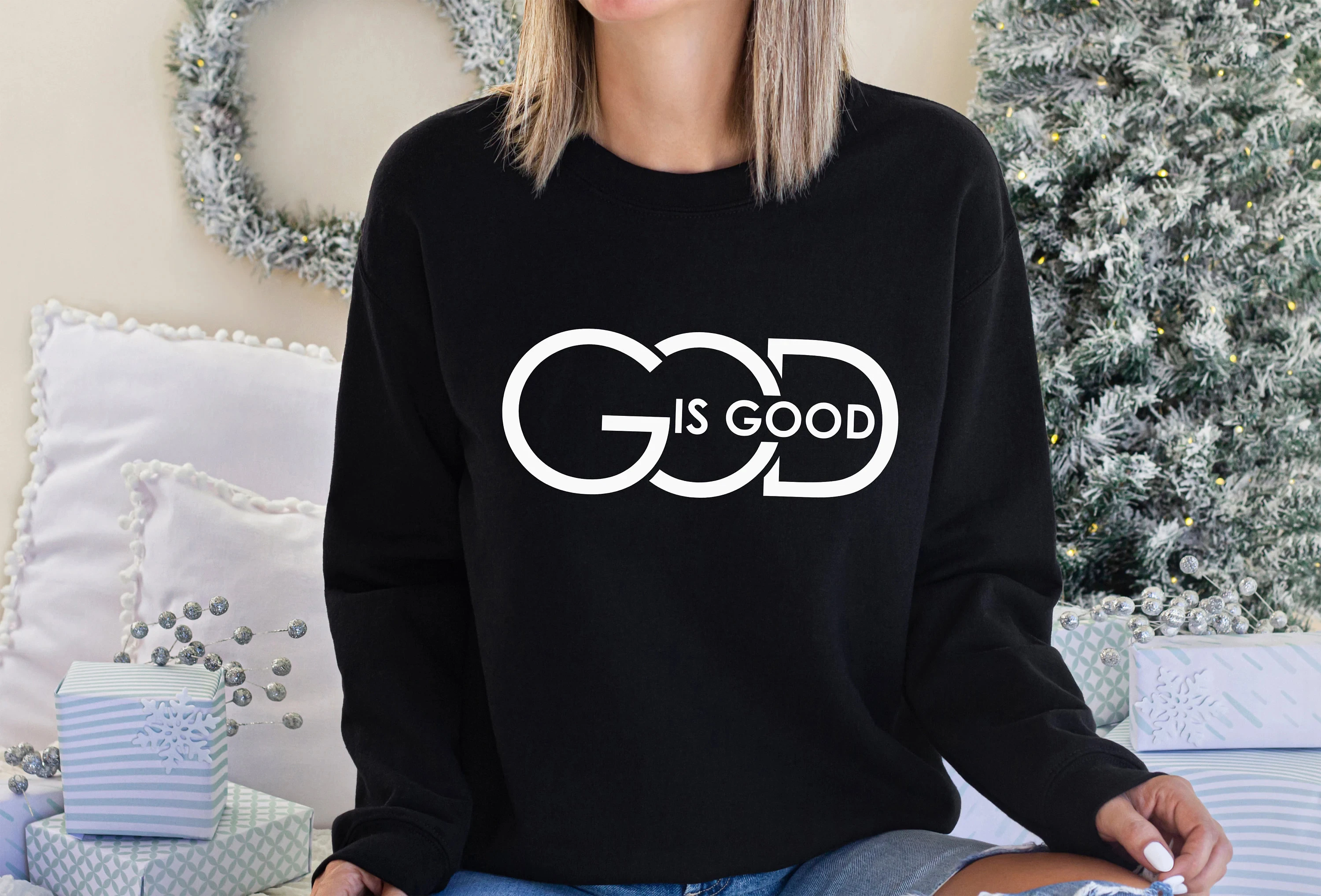 

God Is Good Sweatshirt Hoodie Men's and Women's Round Neck Sweatshirts Y2k Tops Autumn and Winter Pullover Women Clothing