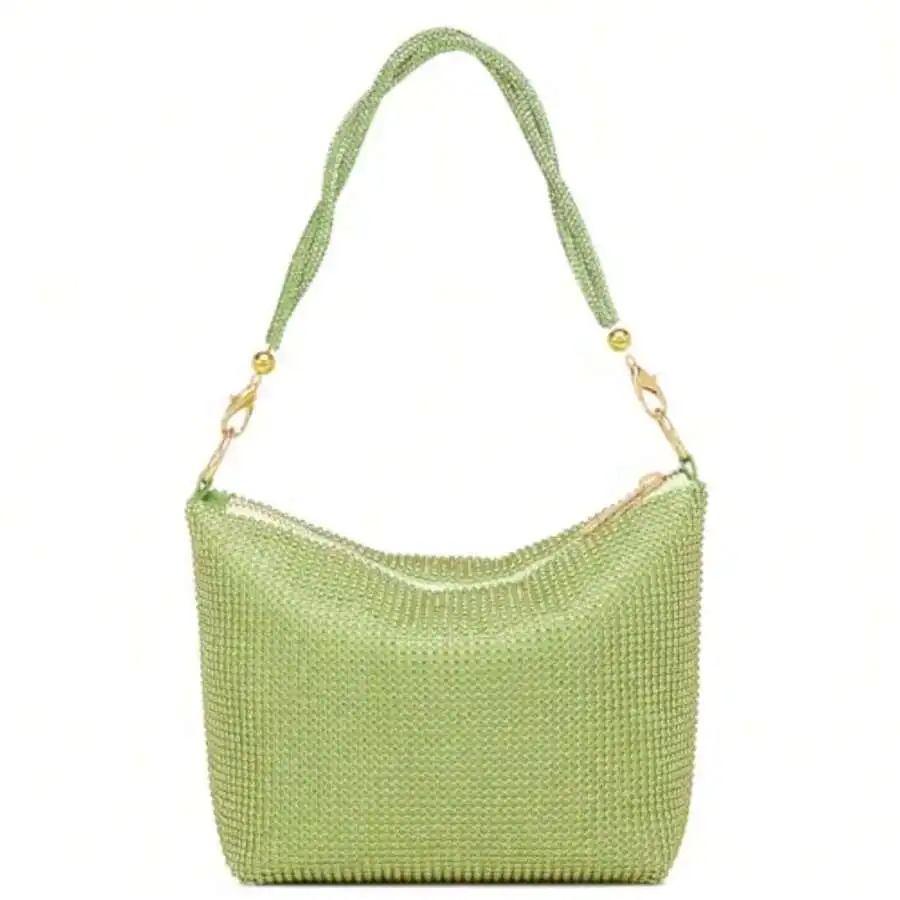 

Green Mesh Evening Clutch Bag For Party Wedding
