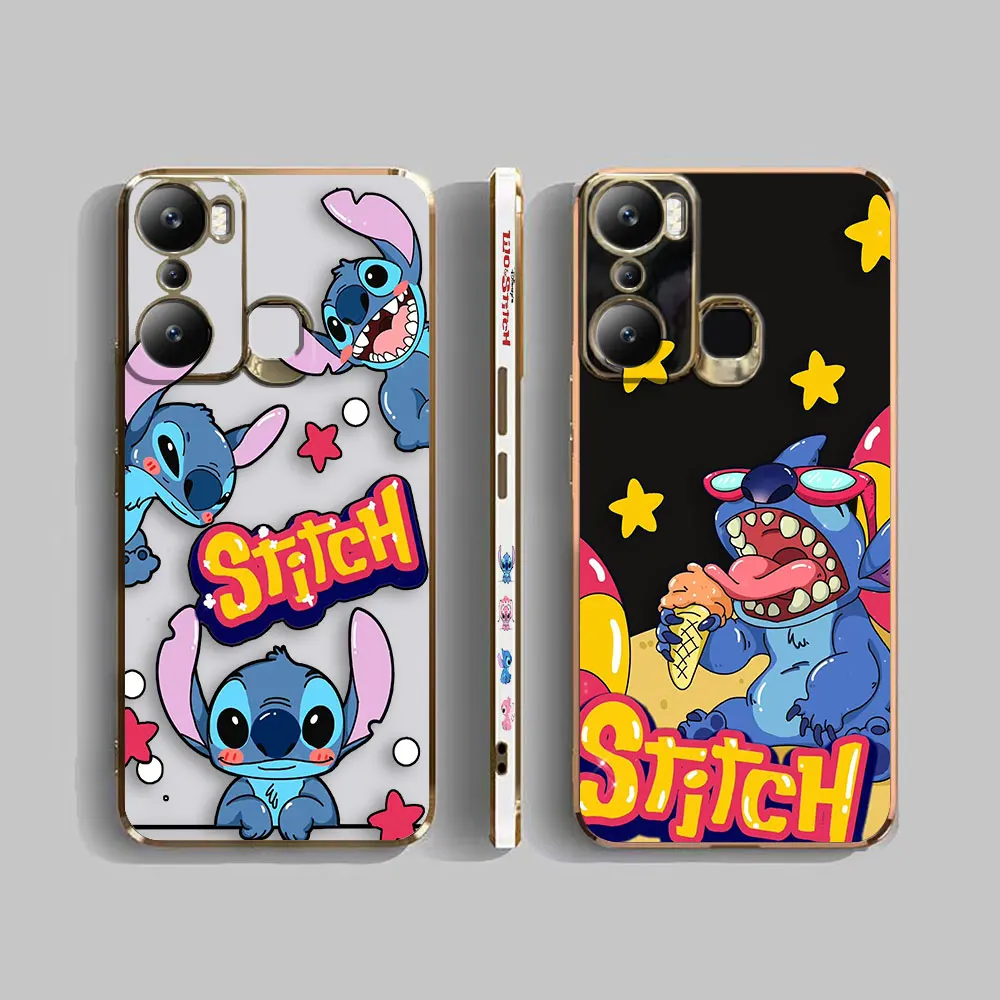 Cartoon Lilo Stitch Cover Smooth E-TPU Phone Case Infinix TECNO POP SPARK 6 7 8 10 20 GO 20C CAMON 17 18 19 20 POVA 2 3 4 5 Case