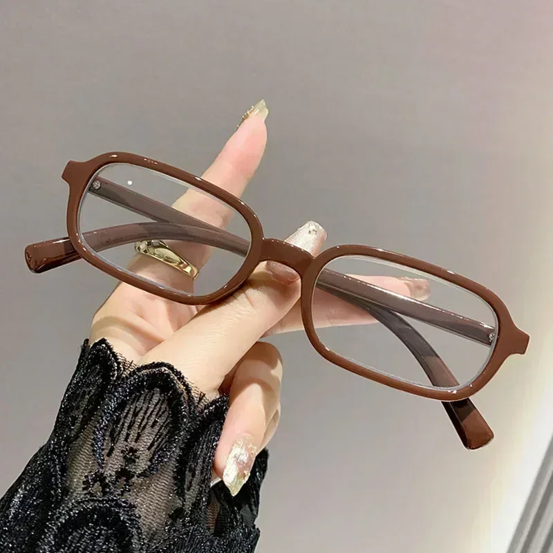 Square Frame Reading Glasses Anti-blue Light Hyperopia 0+4.0 3