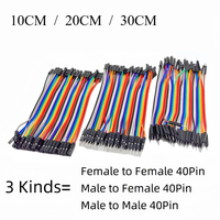 40-120pcs Dupont Line 10CM 20CM 30CM 40Pin Male to Male + Male to Female Female to Female Jumper Wire Dupont Cable for DIY KIT