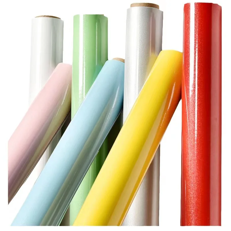 Pearl White DIY Decorative Film PVC Self Adhesive Wall Paper Furniture Renovation Stickers Kitchen Cabinet Waterproof Wallpaper