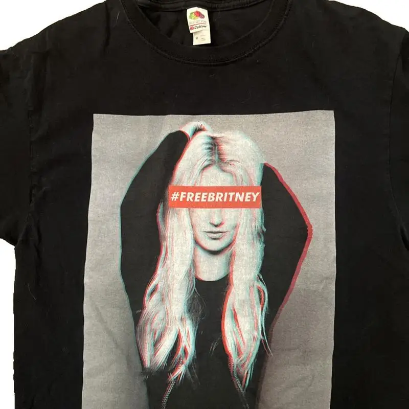

Free Britney Spears T Shirt Black Fruit Of The Loom Tag Size Medium Htf