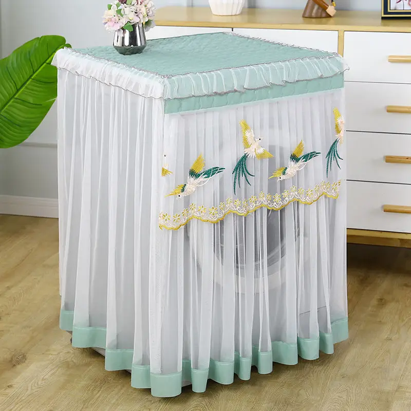 

Домашний кружевной декор в китайском стиле, пылезащитный чехол для стиральной машины, полностью автоматический чехол для стиральной машины с барабаном, солнцезащитный крем, пылезащитный чехол, ткань